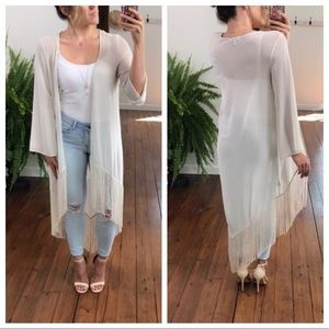 off-white tassel kimono NWT